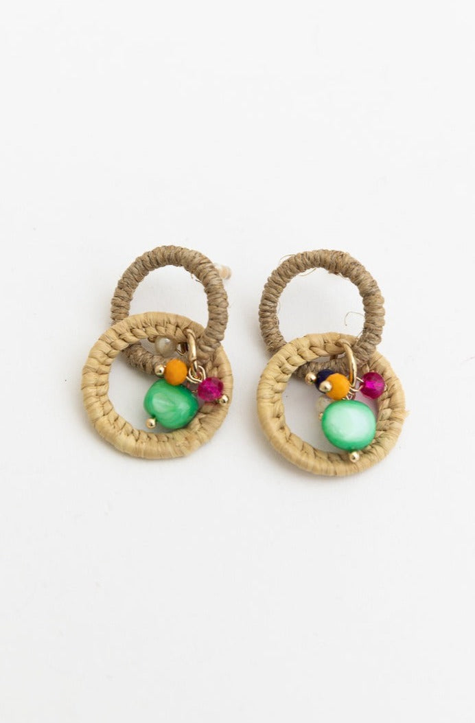Infinity Bloom Beaded Woven Dangle Earrings - NeoKira Unlimited
