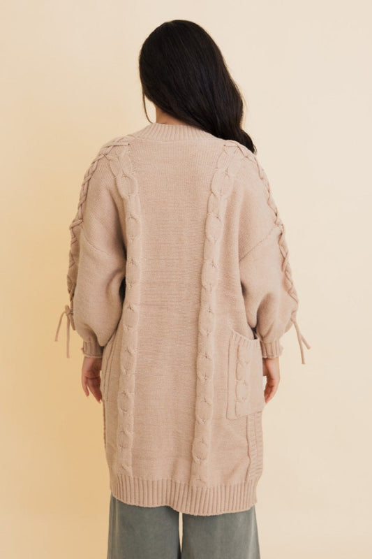 Twisted Cozy Cable Knit Cardigan - NeoKira Unlimited