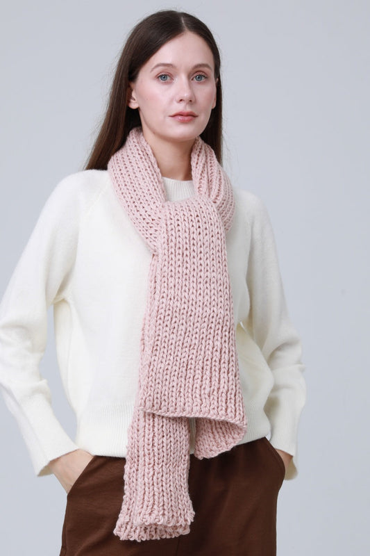 Chunky Ribbed Scarf – Oversized Winter Wrap for Women 🧣❄️ - NeoKira Unlimited