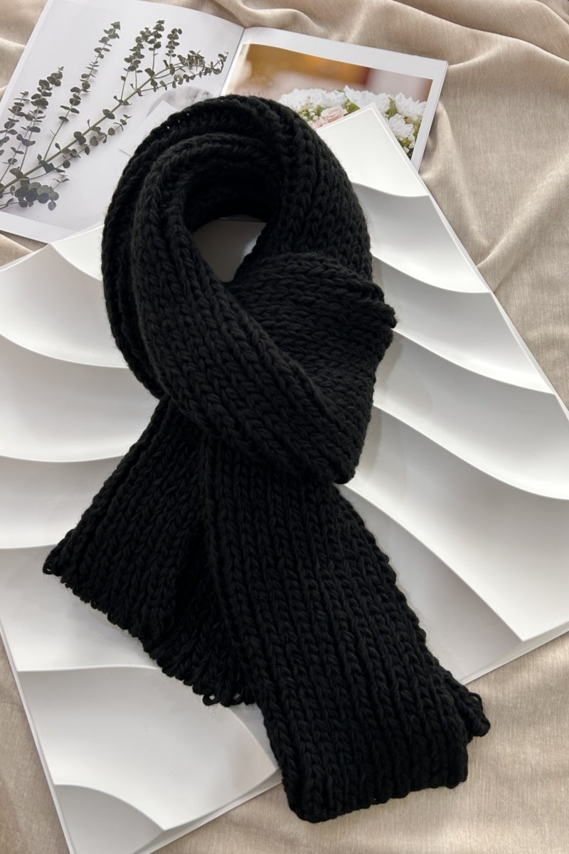 Chunky Ribbed Scarf – Oversized Winter Wrap for Women 🧣❄️ - NeoKira Unlimited