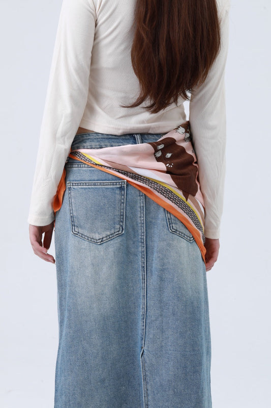 Lily of the Valley Silky Bandana - Floral Elegance Scarf 🌿🌸 - NeoKira Unlimited