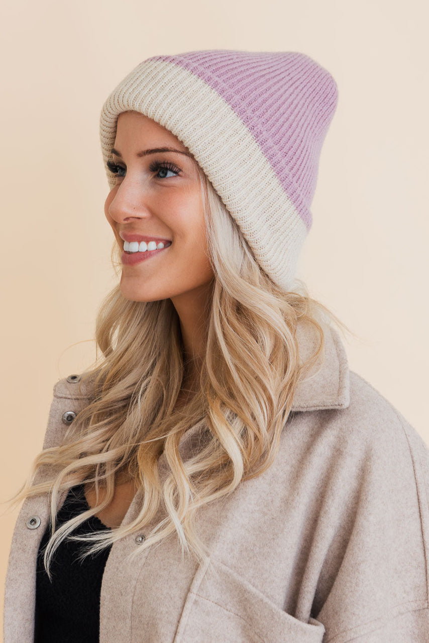 Essential Harmony Two-Tone Knit Beanie - NeoKira Unlimited