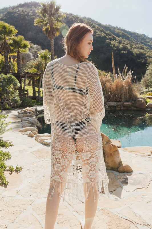 Happy Summer Crochet Tassel Kimono - NeoKira Unlimited