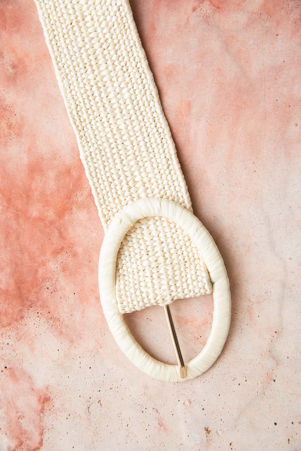 Raffia Oval Buckle Belt - NeoKira Unlimited