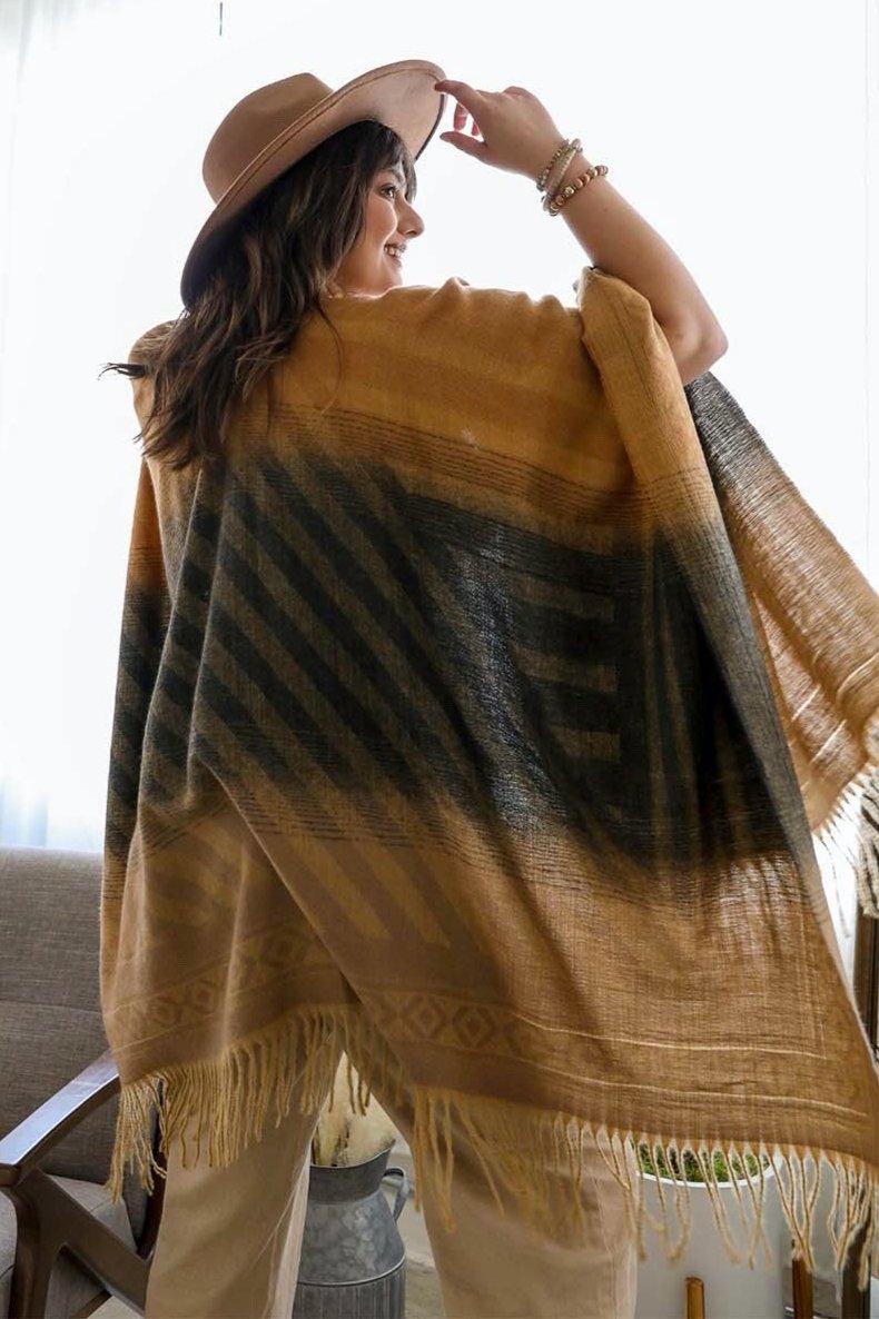 Western Style Colorblend Tassel Serape - NeoKira Unlimited
