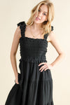 And The Why Smocked Ruffled Tiered Dress Midi Dress Trendsi   