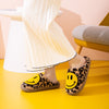 Melody Smiley Face Leopard Slippers Slippers Trendsi   