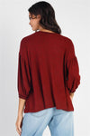 Cherish Apparel Drop Shoulder Puff Sleeve Top Top Trendsi   