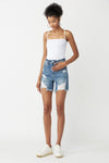 RISEN High Waisted Distressed Denim Shorts Denim Shorts Trendsi   