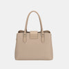 David Jones PU Leather Twist-Lock Tote Bag Handbag Trendsi   