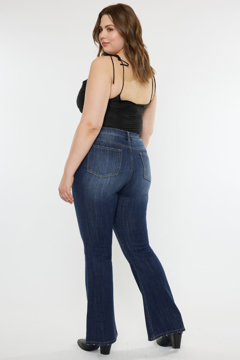 Kancan Full Size Mid Rise Slim Flare Jeans - NeoKira Unlimited