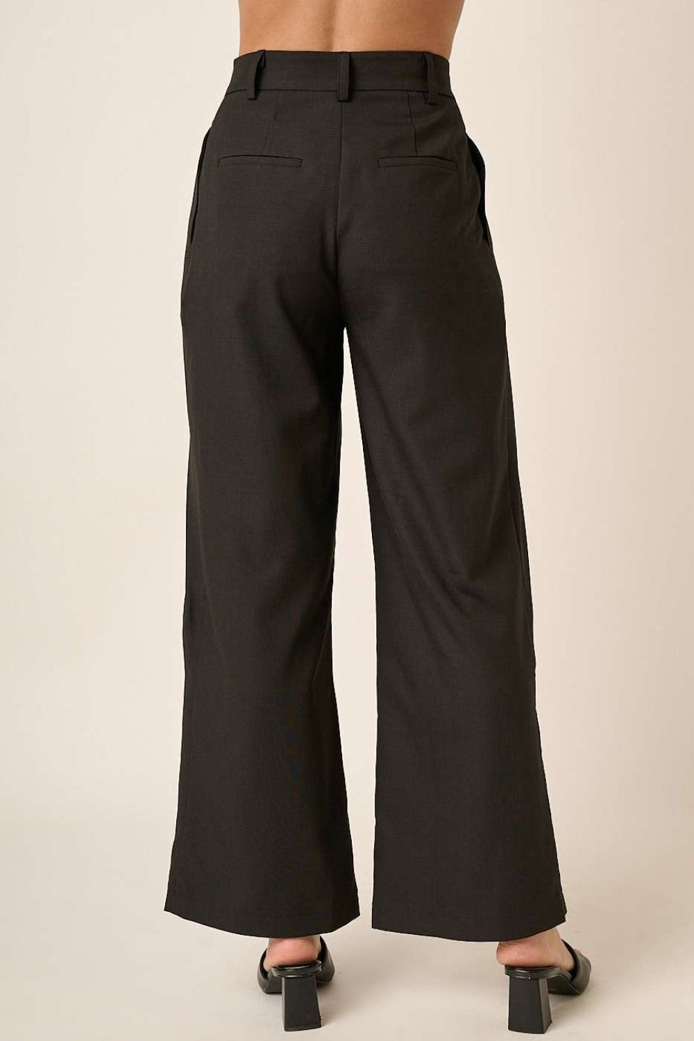 Mittoshop Deep Pleated High Waisted Wide Leg Pants - NeoKira Unlimited
