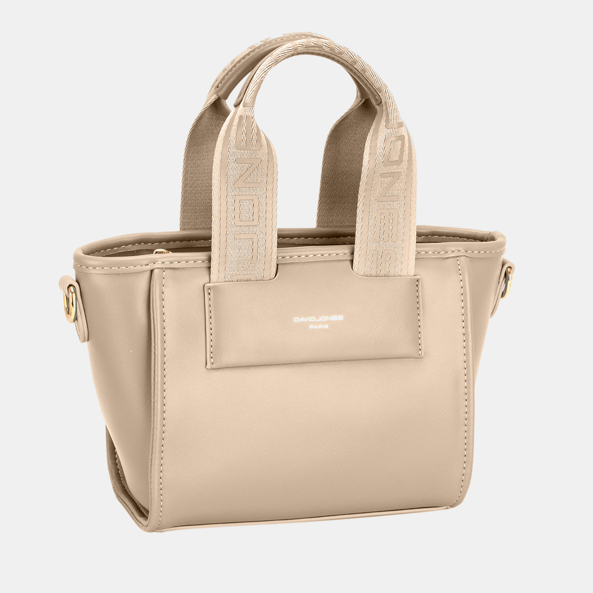 David Jones Small Handbag with Embossed Pattern Handles - NeoKira Unlimited