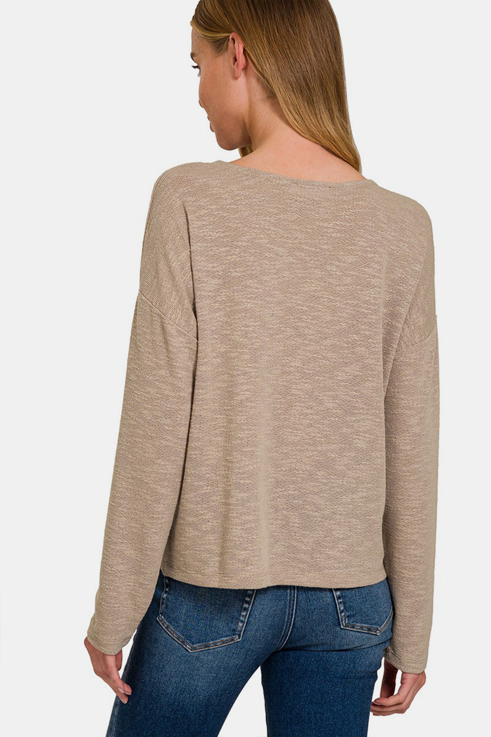 Zenana Dropped Shoulder Long Sleeve T-Shirt - NeoKira Unlimited