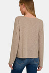 Zenana Dropped Shoulder Long Sleeve T-Shirt Top Trendsi   