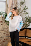 Sew In Love Full Size Striped Dropped Shoulder Sweater Sweater Trendsi   