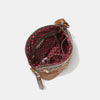 Nicole Lee USA Metallic Stitching Embroidery Inlaid Rhinestone Crossbody Bag Crossbody Bag Trendsi   