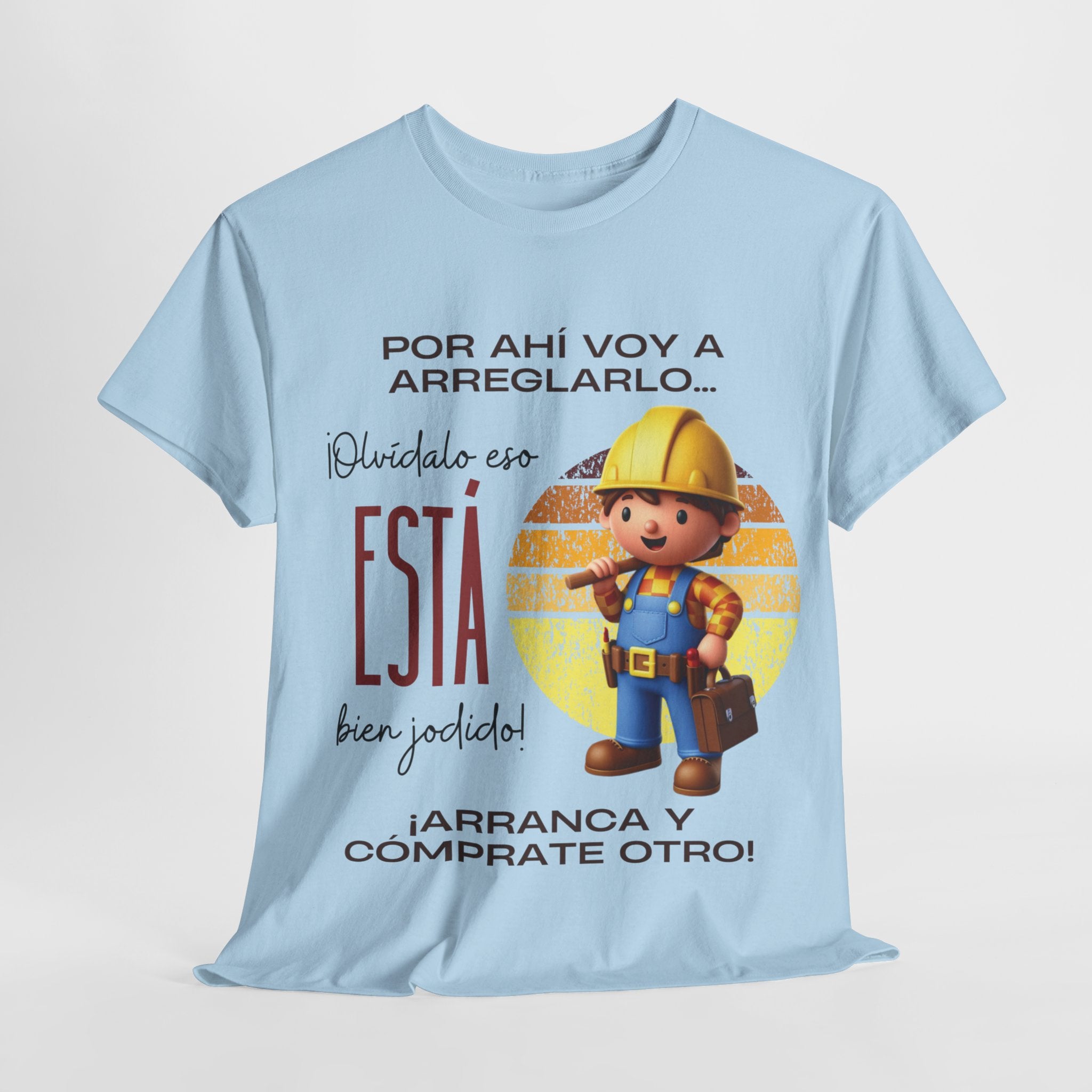 POR AHI VOY Unisex Heavy Cotton Tee T-Shirt Printify Light Blue S 