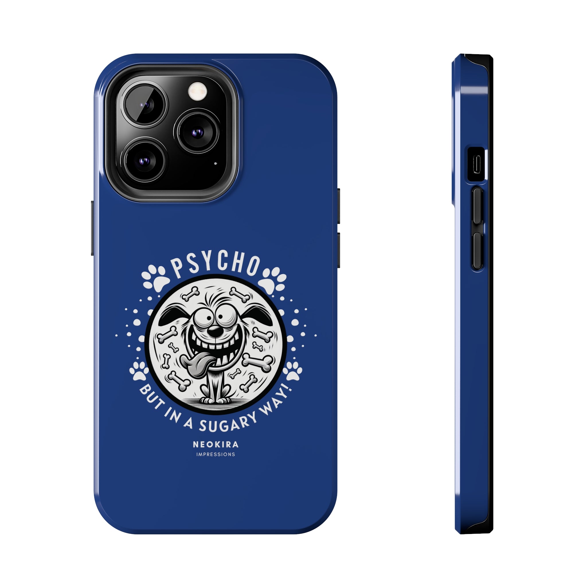 PSYCHO DOG (BLUE) Tough Phone Cases Phone Case Printify   