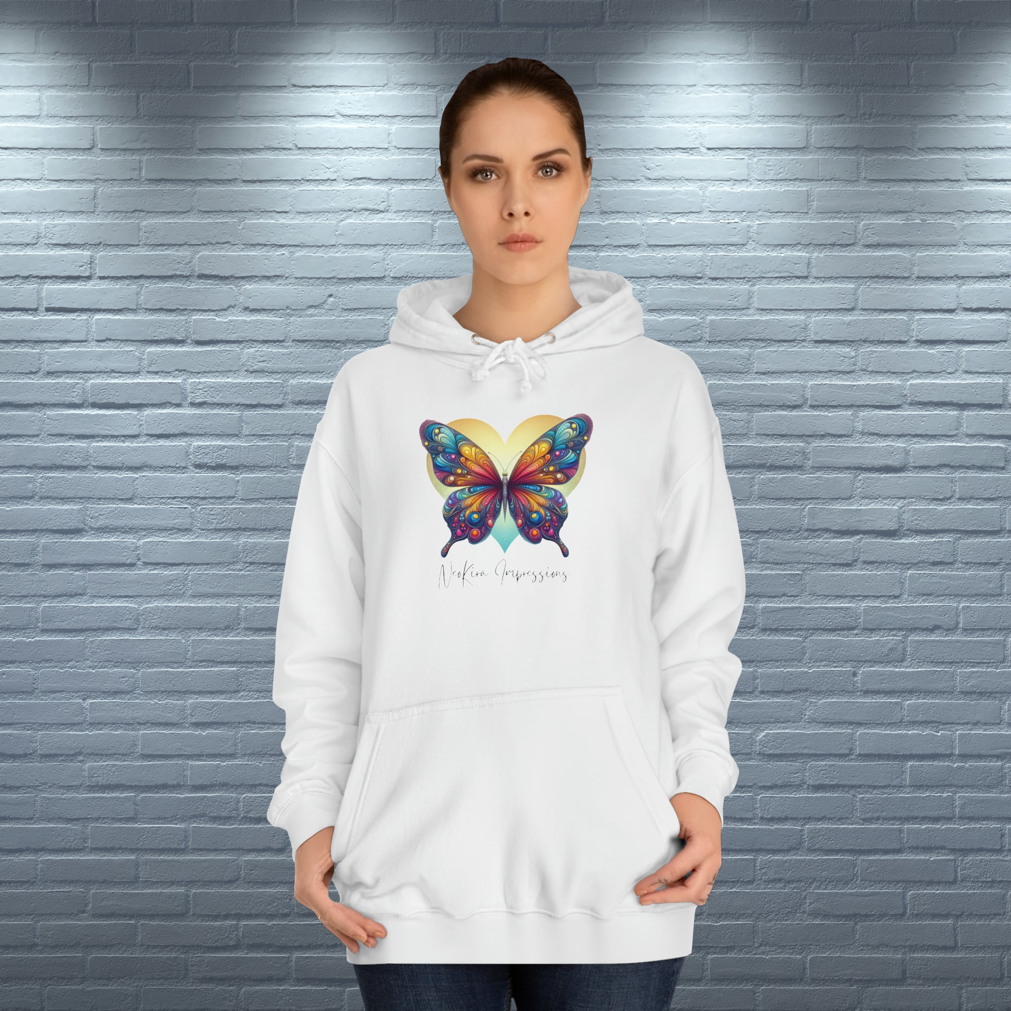 BUTTERFLY Unisex College Hoodie Hooded Sweater Printify   