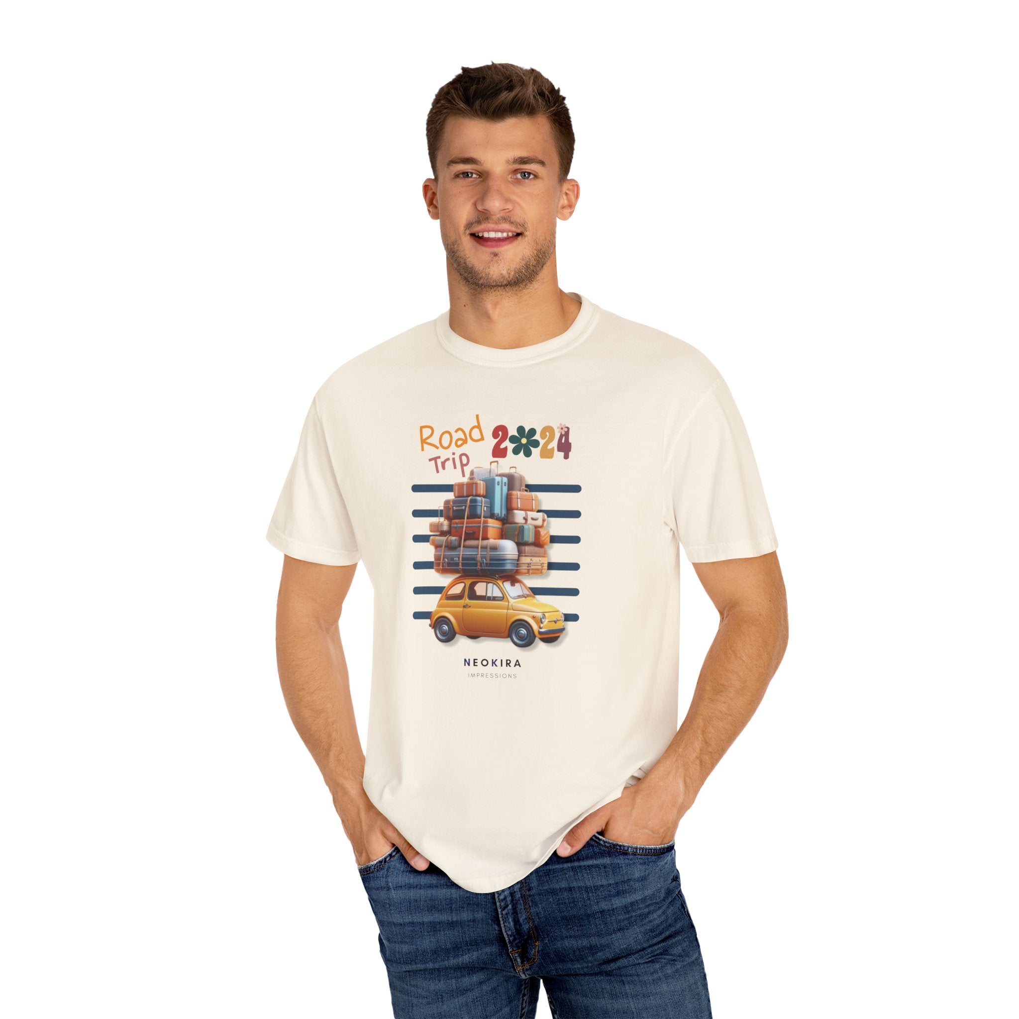 ROAD TRIP Unisex Garment-Dyed T-shirt T-Shirt Printify   