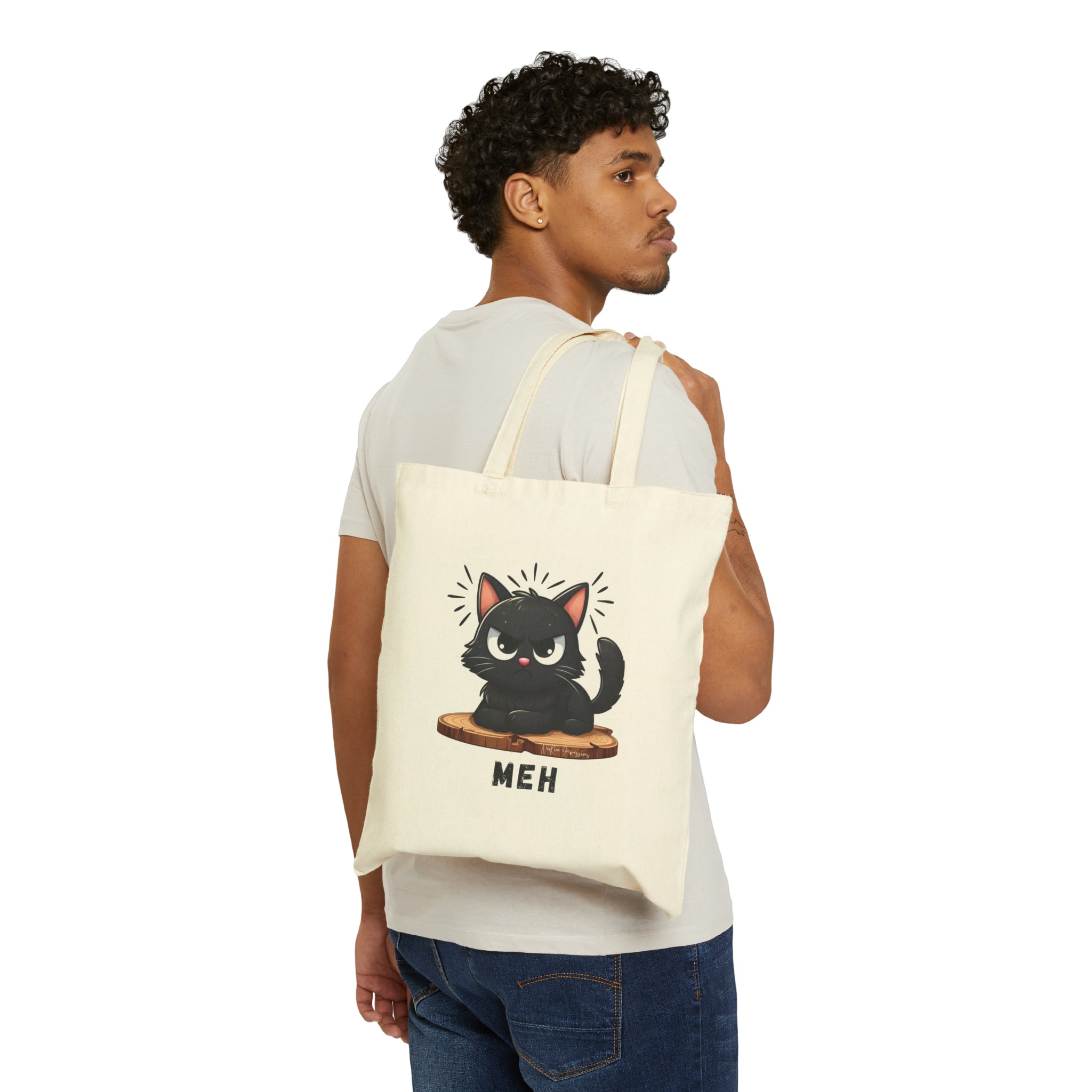 MEH Cotton Canvas Tote Bag Tote Bag Printify   