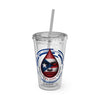 BORICUA DE PURA SANGRE Sunsplash Tumbler with Straw, 16oz Acrylic Tumbler 16oz Printify   