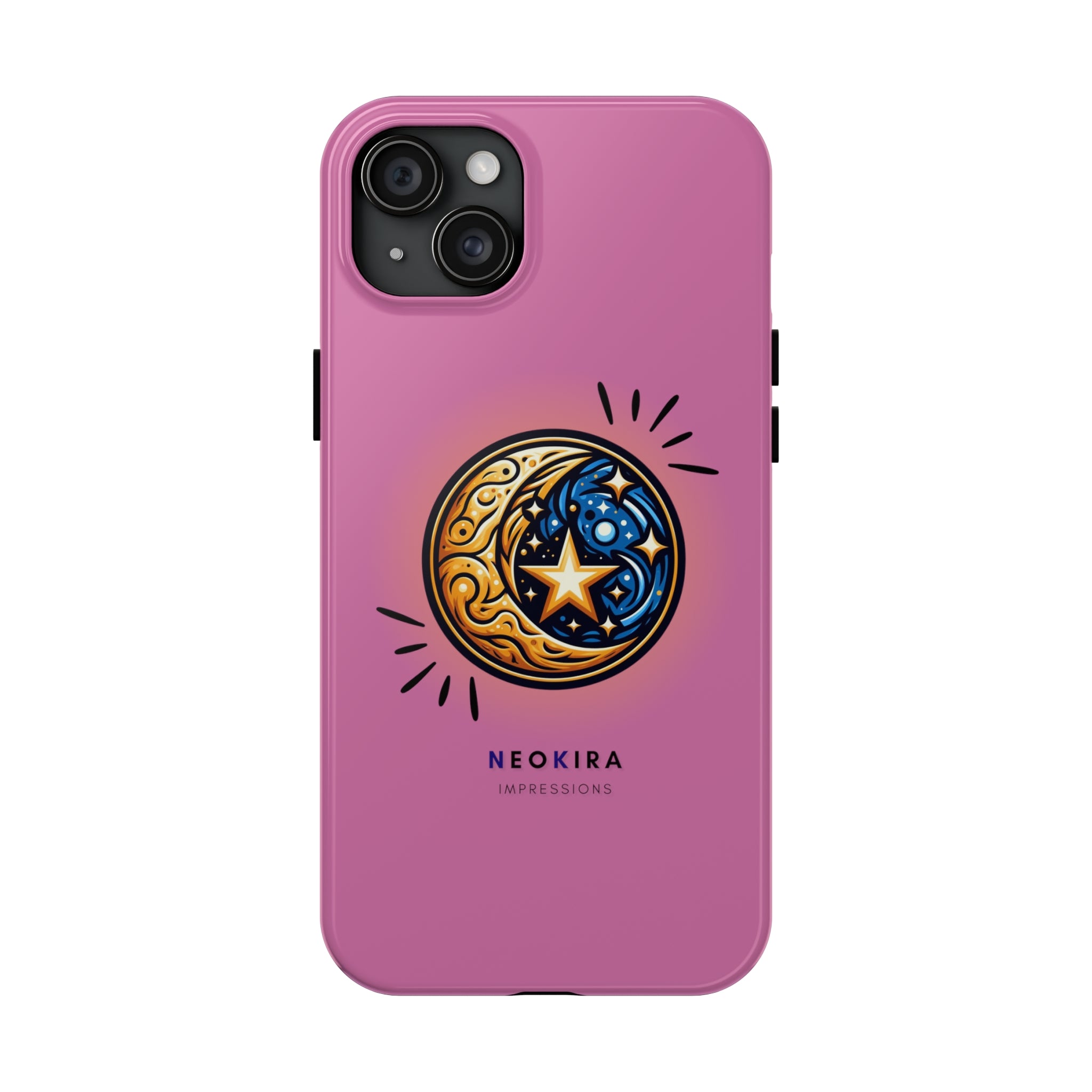 MOON AND STARS (PINK) Tough Phone Cases Phone Case Printify   