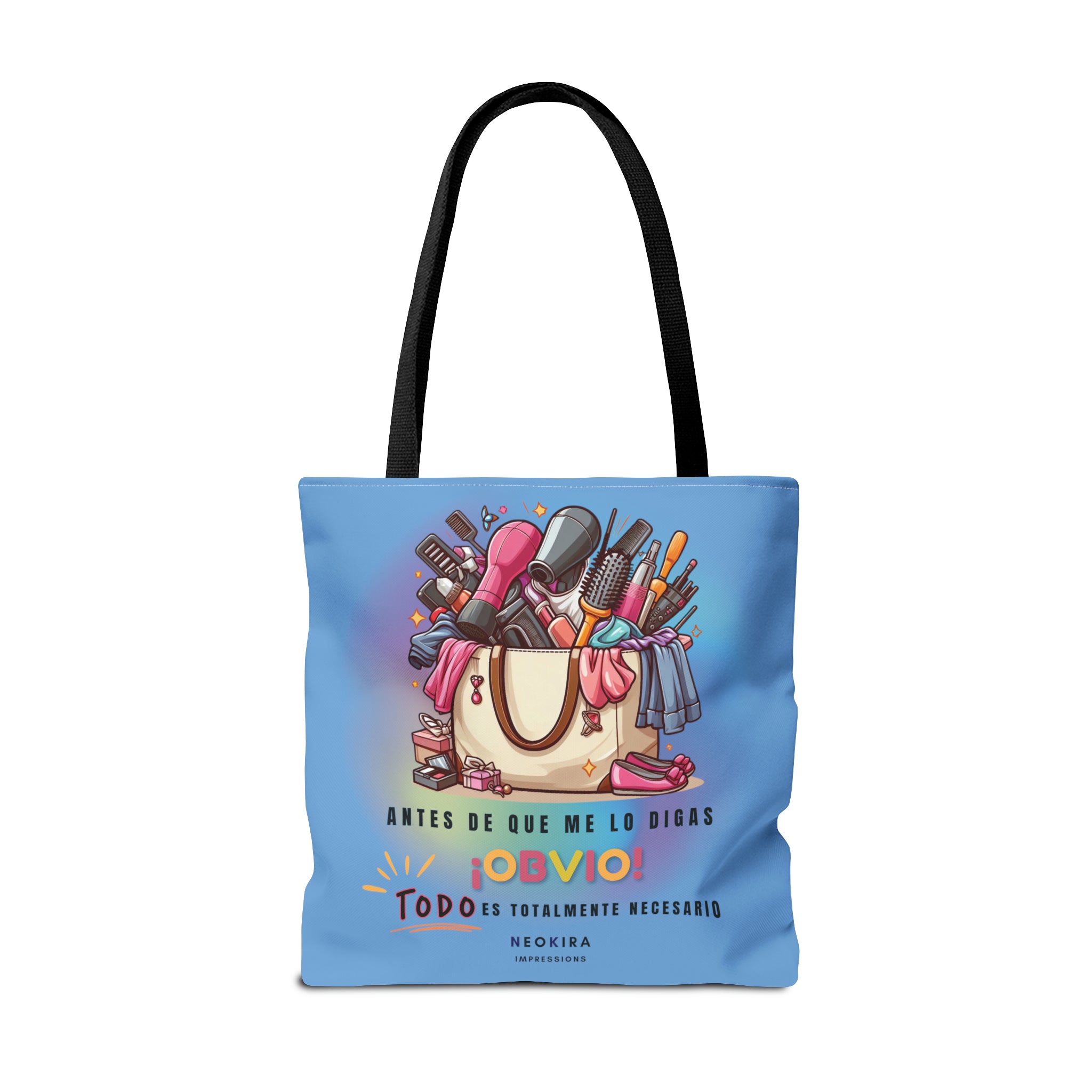 OBVIO QUE TODO ES NECESARIO (LIGHT BLUE) Tote Bag Tote Bag Printify   