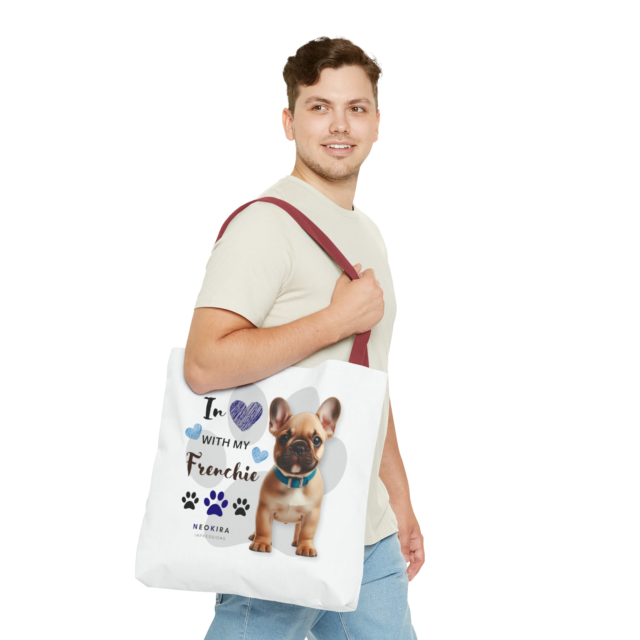 FRENCHIE Tote Bag Tote Bag Printify   