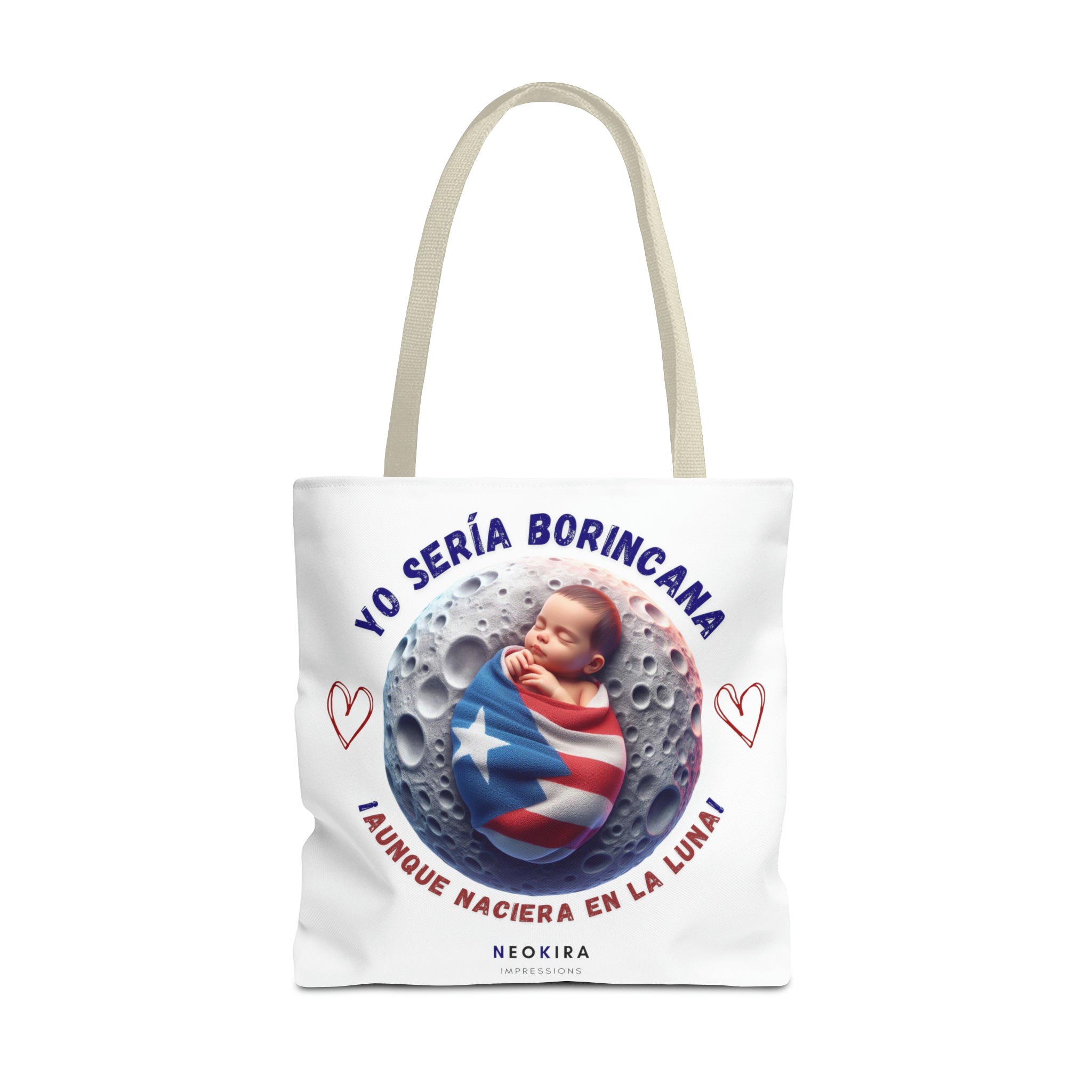 YO SERIA BORINCANA AUNQUE... Tote Bag Tote Bag Printify 18