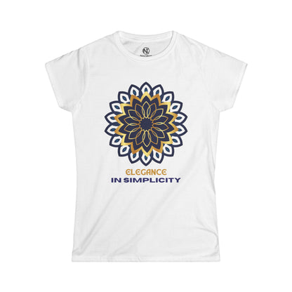 ELEGANCE IN SIMPLICITY  Women's Softstyle Tee T-Shirt Printify White S 