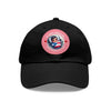 YO SERIA BORINCANA Dad Hat with Leather Patch (Round) Caps Printify Black / Pink patch Circle One size