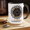 ELEGANCE IN SIMPLICITY MANDALA Two-Tone Coffee Mugs, 15oz 15oz Two-Tone Mug Printify   