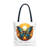 BUTTERFLY Tote Bag Tote Bag Printify 18" × 18'' Navy 