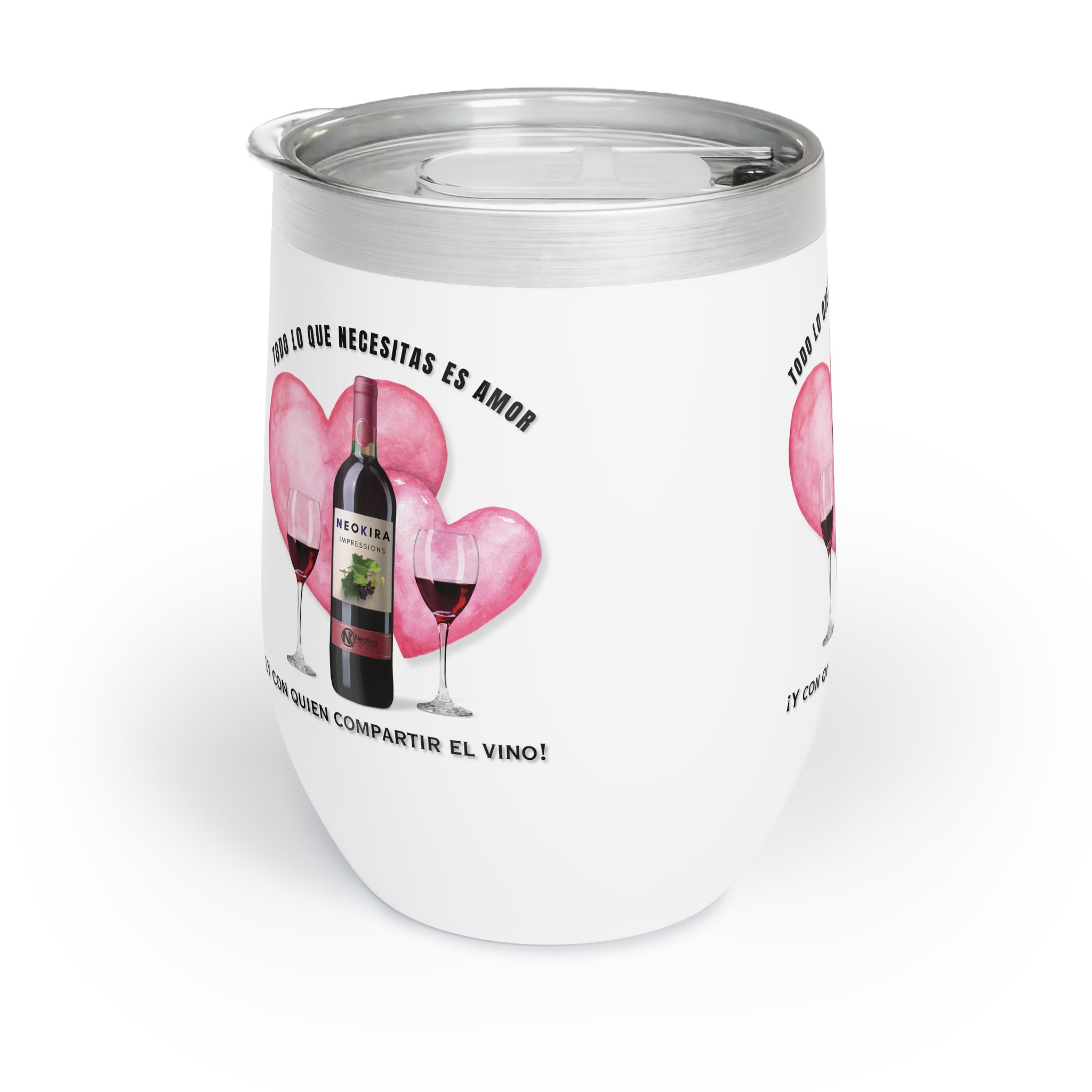 AMOR Y VINO Chill Wine Tumbler Wine Tumbler Printify   