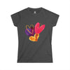 COLORFUL HEARTS Women's Softstyle Tee T-Shirt Printify Dark Heather S 