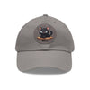 MEH Dad Hat with Leather Patch (Round) Caps Printify Grey / Grey patch Circle One size