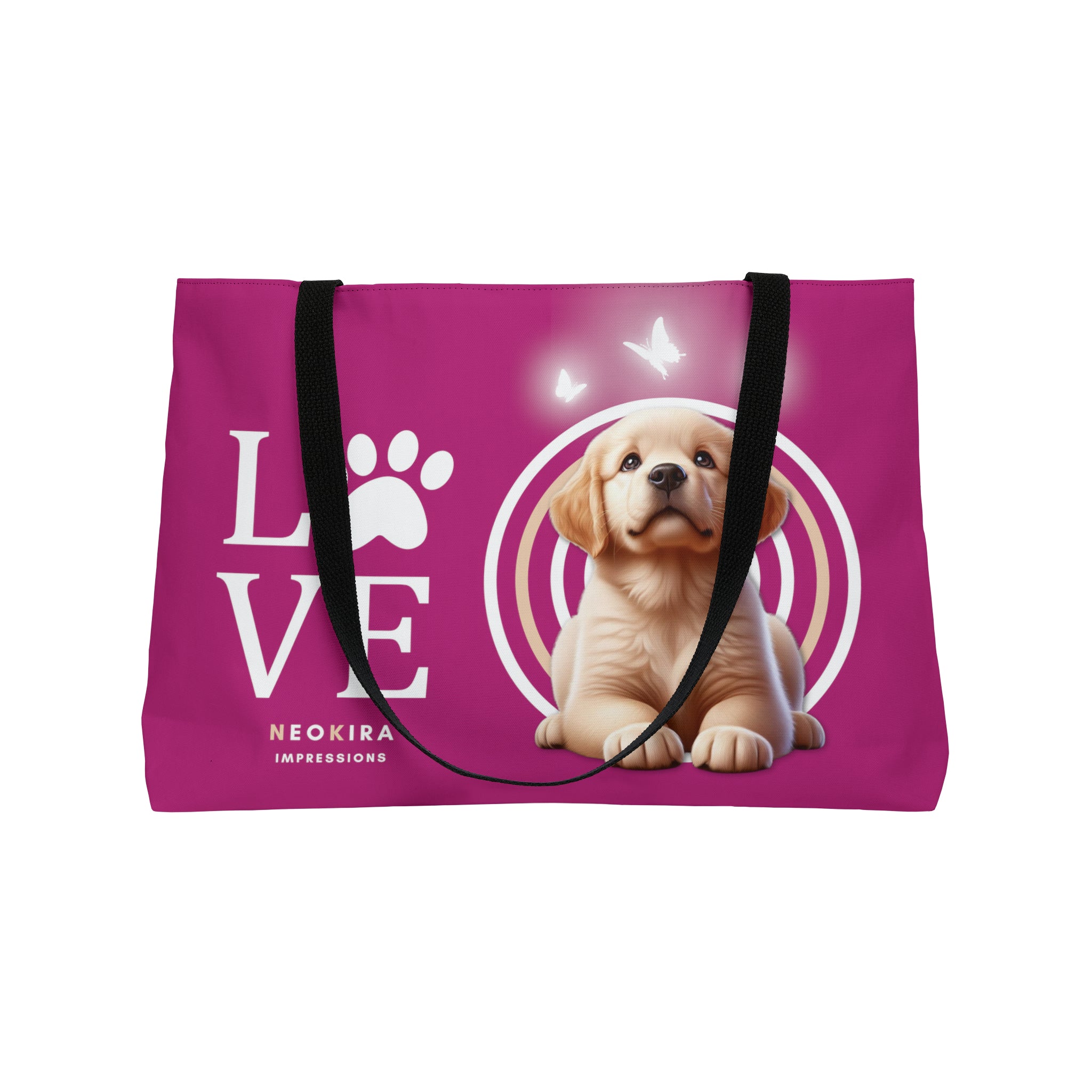 DOG LOVE  DARK PINK Tote Bag Tote Bag Printify   