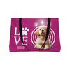 DOG LOVE  DARK PINK Tote Bag Tote Bag Printify   