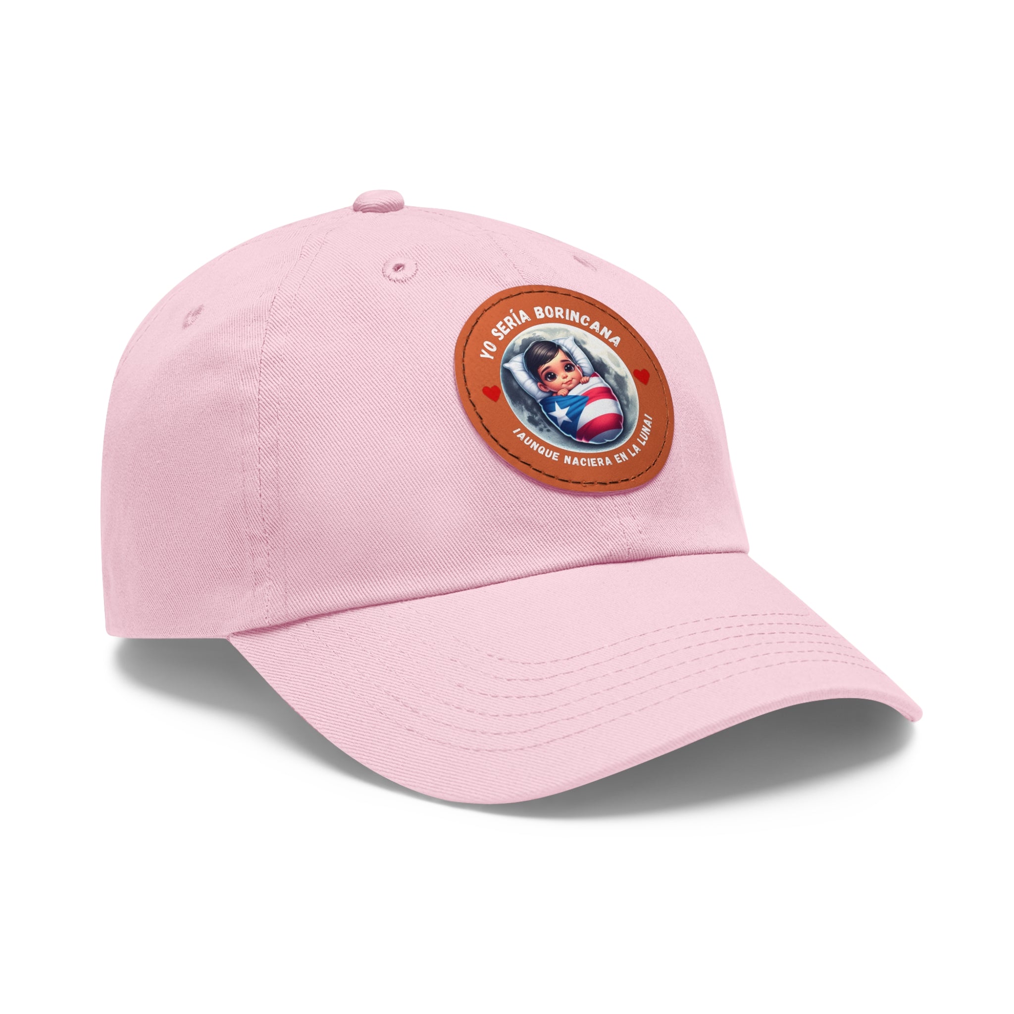 YO SERIA BORINCANA Dad Hat with Leather Patch (Round) Caps Printify   