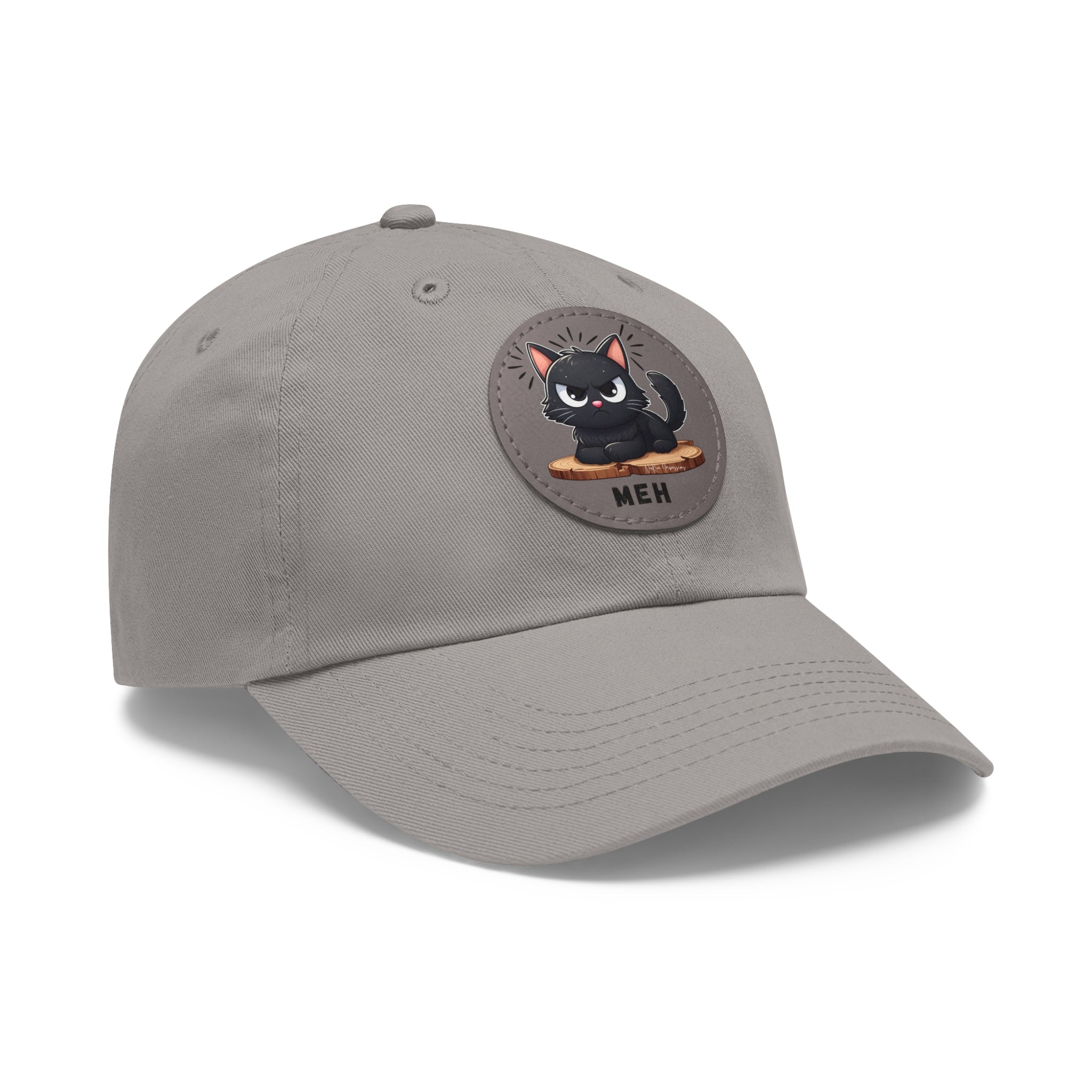 MEH Dad Hat with Leather Patch (Round) Caps Printify   