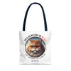 MIUC CAT Tote Bag Tote Bag Printify 13" × 13'' Navy 