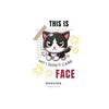 THIS IS MY I DON'T CARE FACE Kiss-Cut Vinyl Decals Paper products Printify   