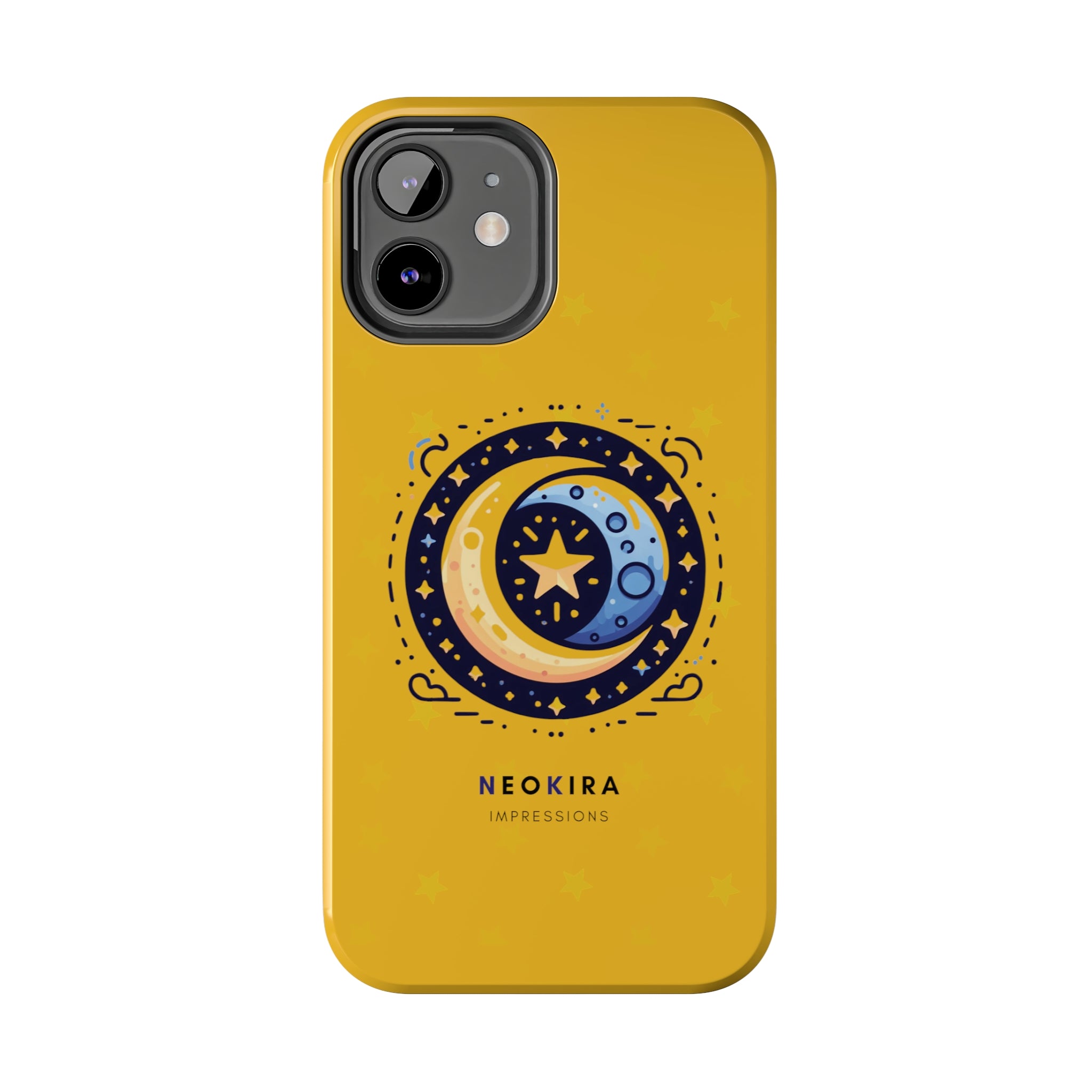 MOON AND STARS (YELLOW) Tough Phone Cases Phone Case Printify   