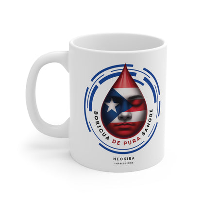 BORICUA DE PURA SANGRE Ceramic Mug 11oz 11oz Mug Printify   