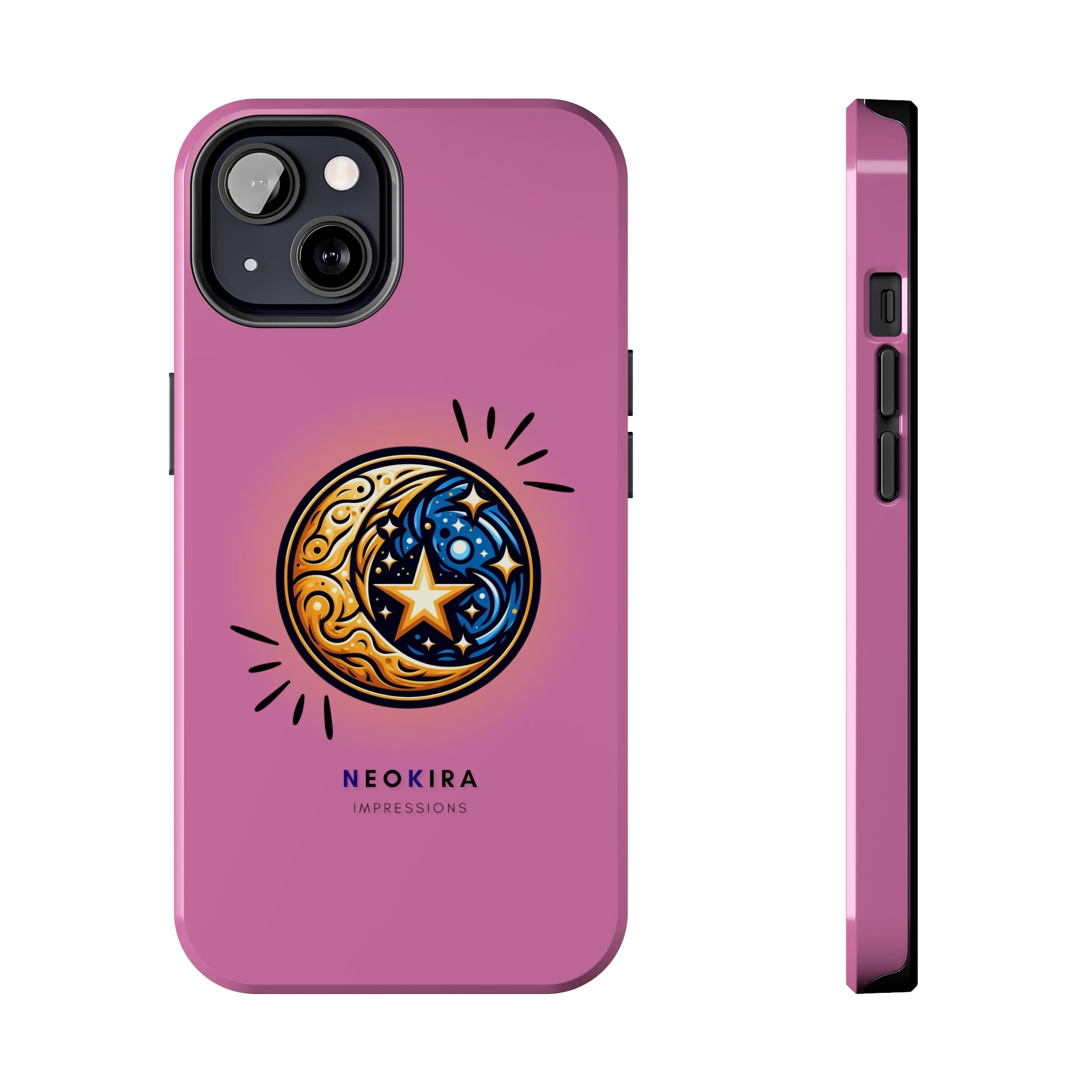 MOON AND STARS (PINK) Tough Phone Cases Phone Case Printify iPhone 13  