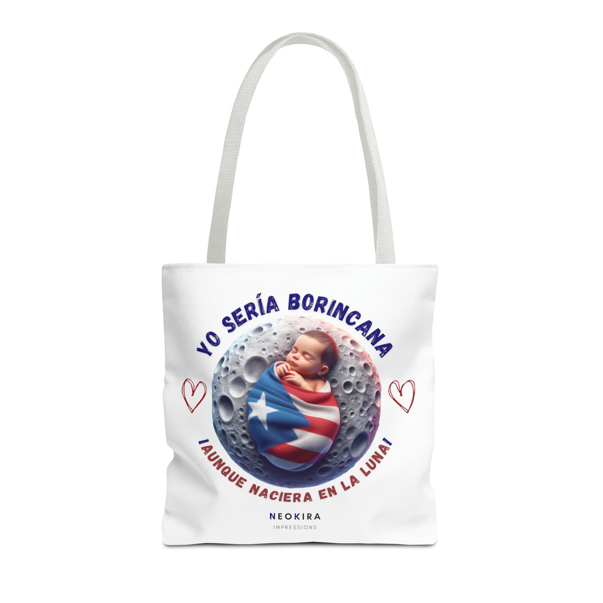 YO SERIA BORINCANA AUNQUE... Tote Bag Tote Bag Printify 16