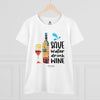 SAVE WATER DRINK WINE Women's Midweight Cotton Tee T-Shirt Printify   