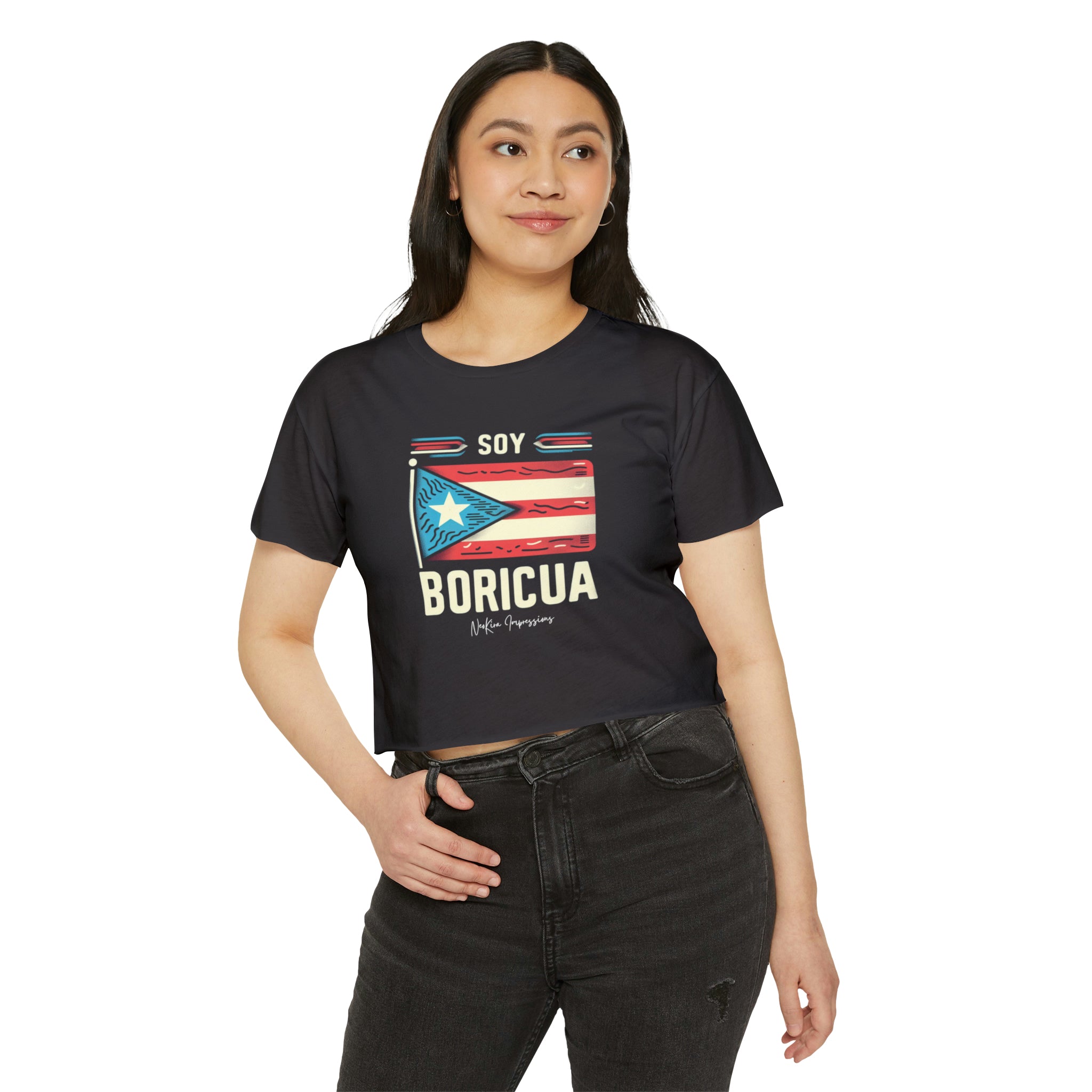 SOY BORICUA Women's Festival Crop Top Crop Tee Printify   